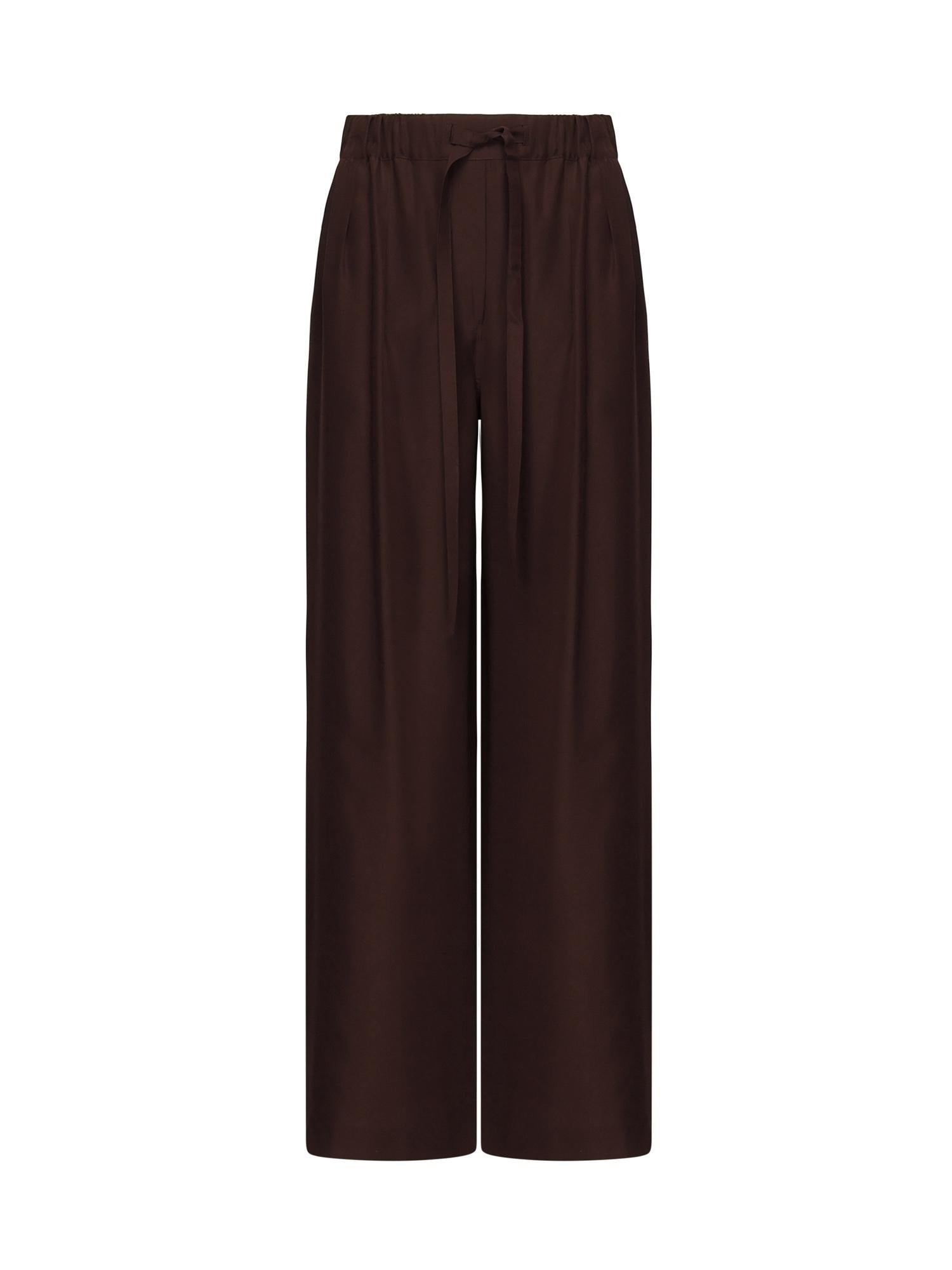 Pantaloni in crêpe di seta<BR/> S359Y04XH0 7110 LOEWE