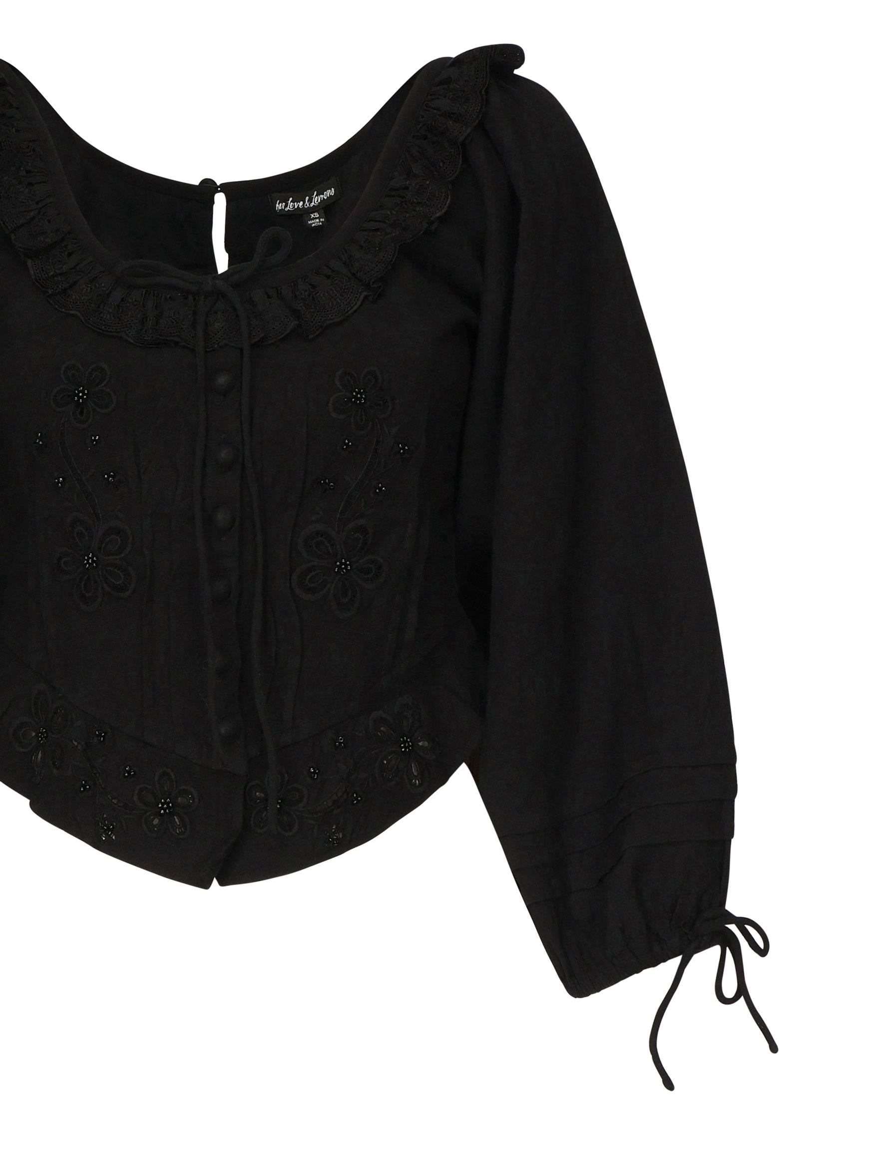 Camicia di Harlow CT2215 BLACK FOR LOVE & LEMONS