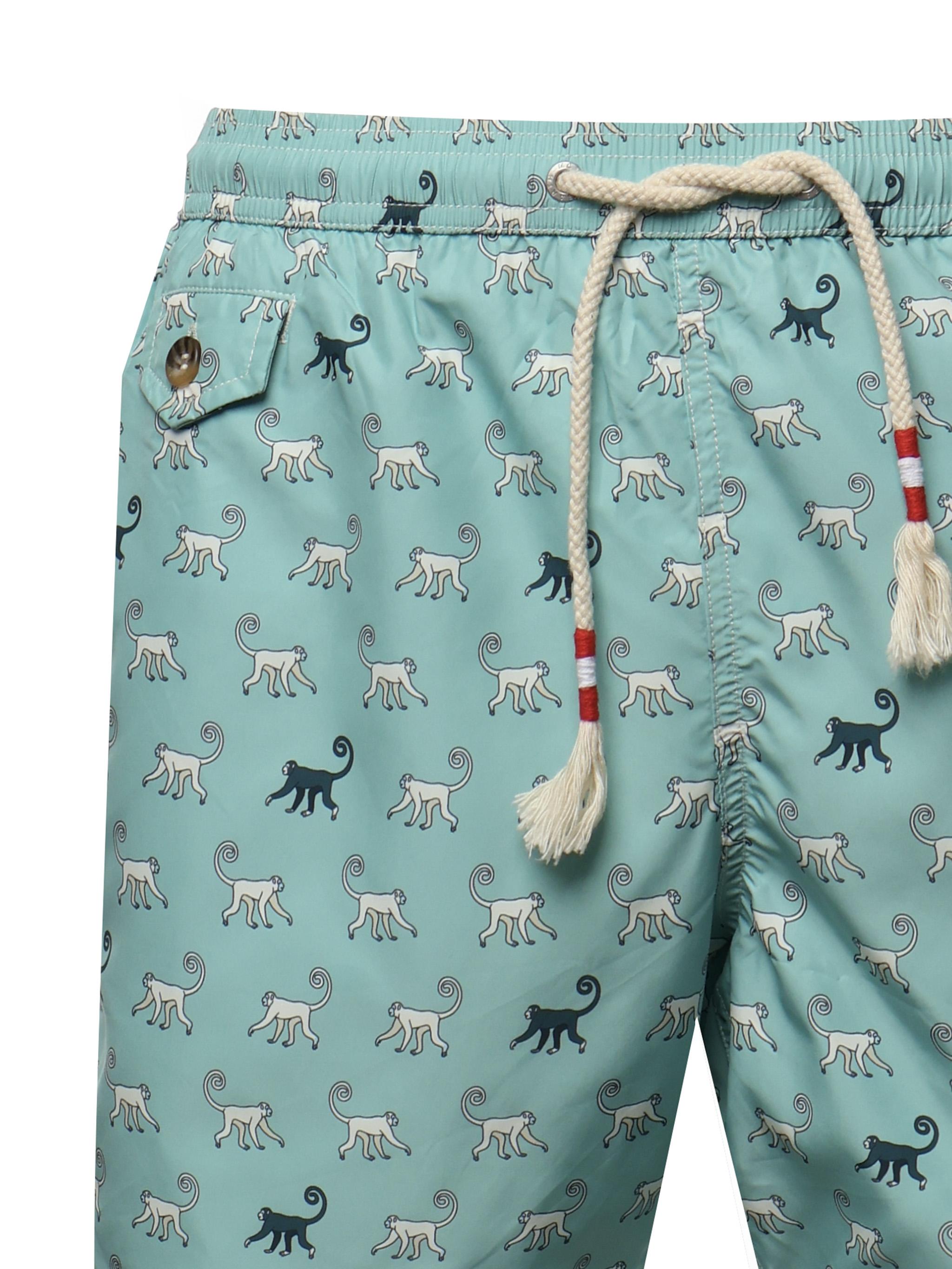 Costume con stampa scimmia<BR/> LIG0013 01664H MC2 SAINT BARTH