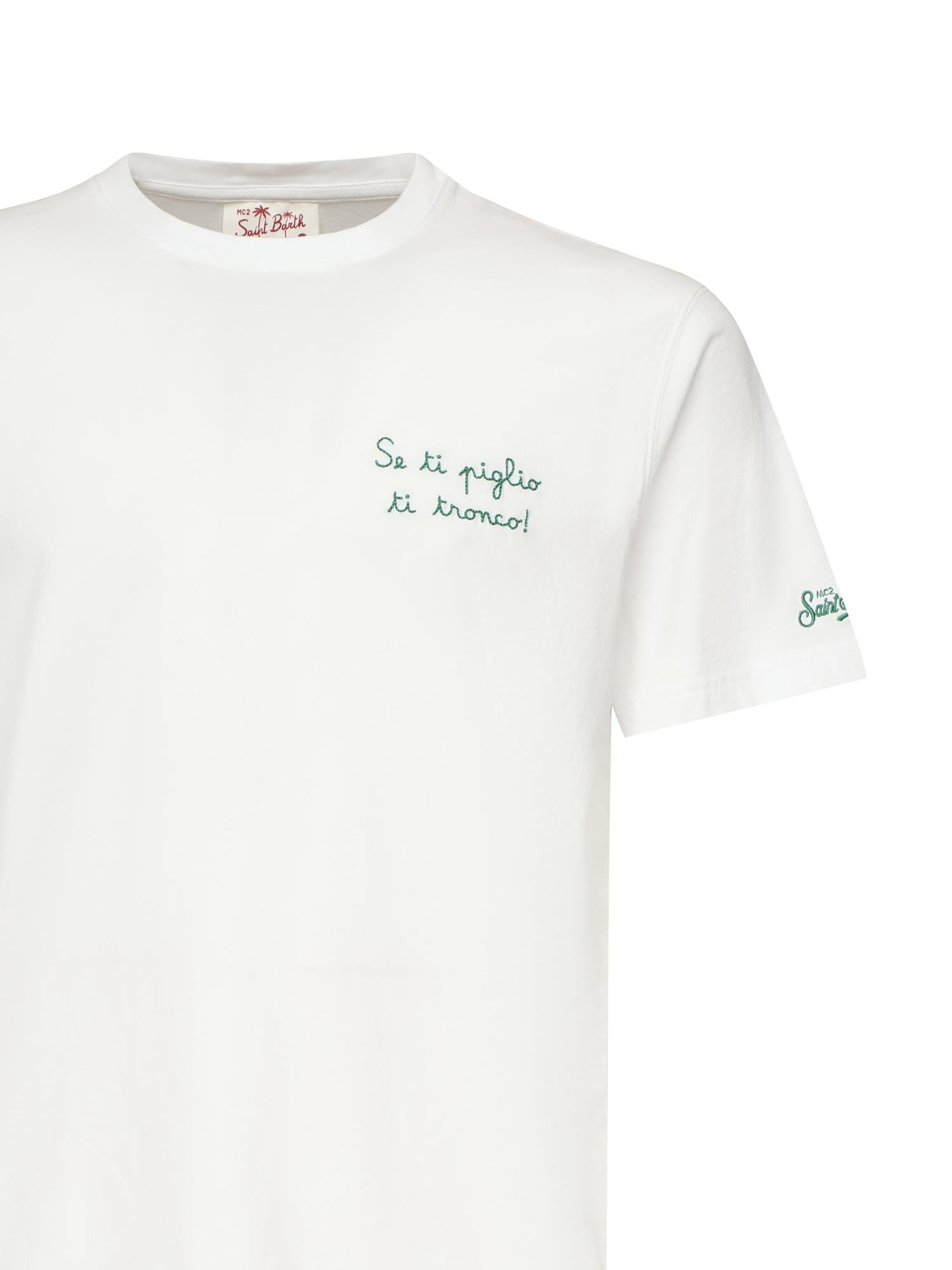 T-shirt Portofino con ricamo POT0001 05578H MC2 SAINT BARTH