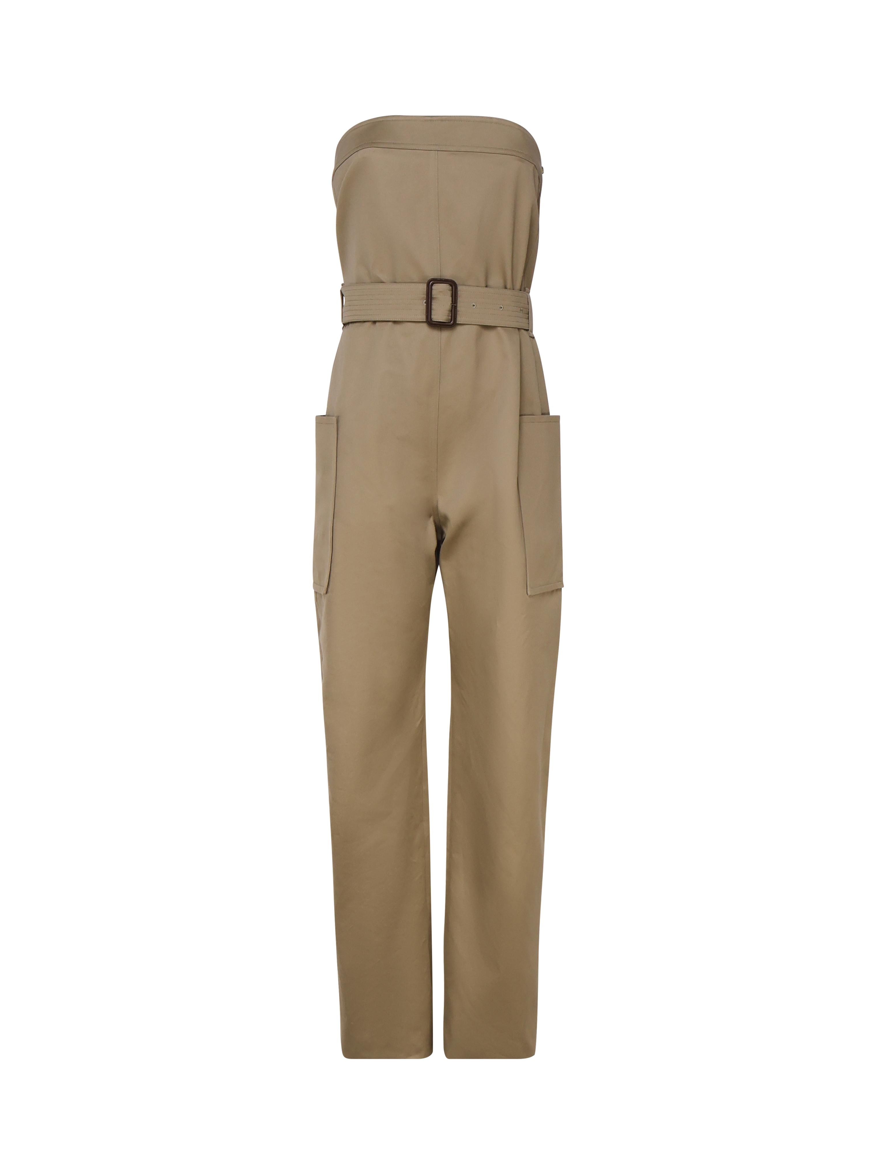 Tuta senza spalline in cotone<BR/> 788579 Y7I142613 SAINT LAURENT 