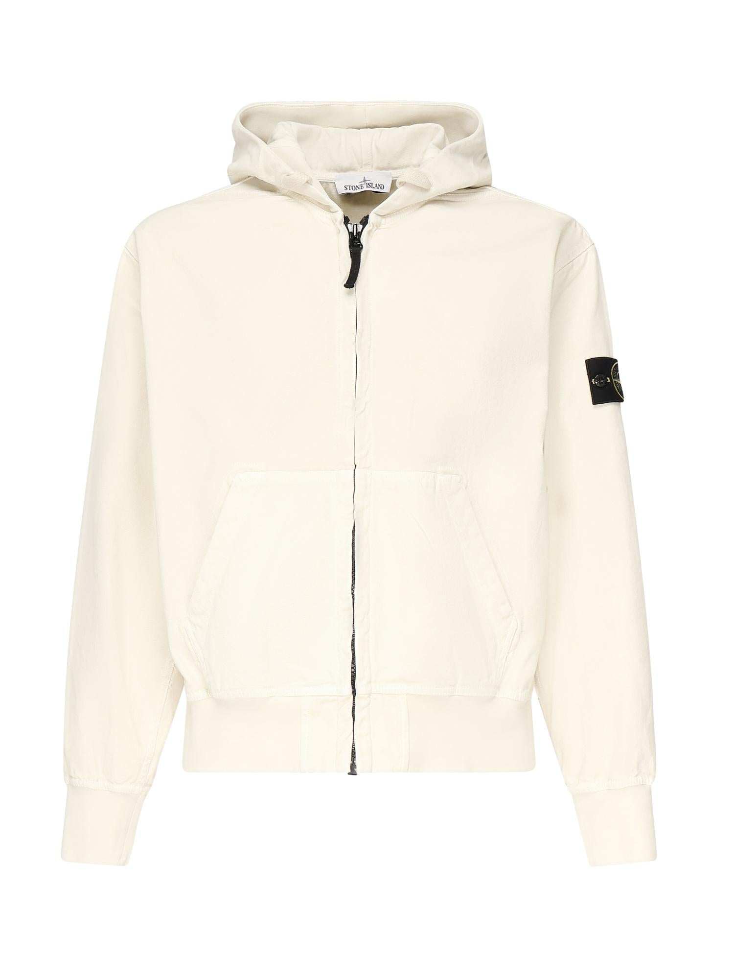 Felpa con cappuccio e zip K2S156100017 S0184V0193 STONE ISLAND 