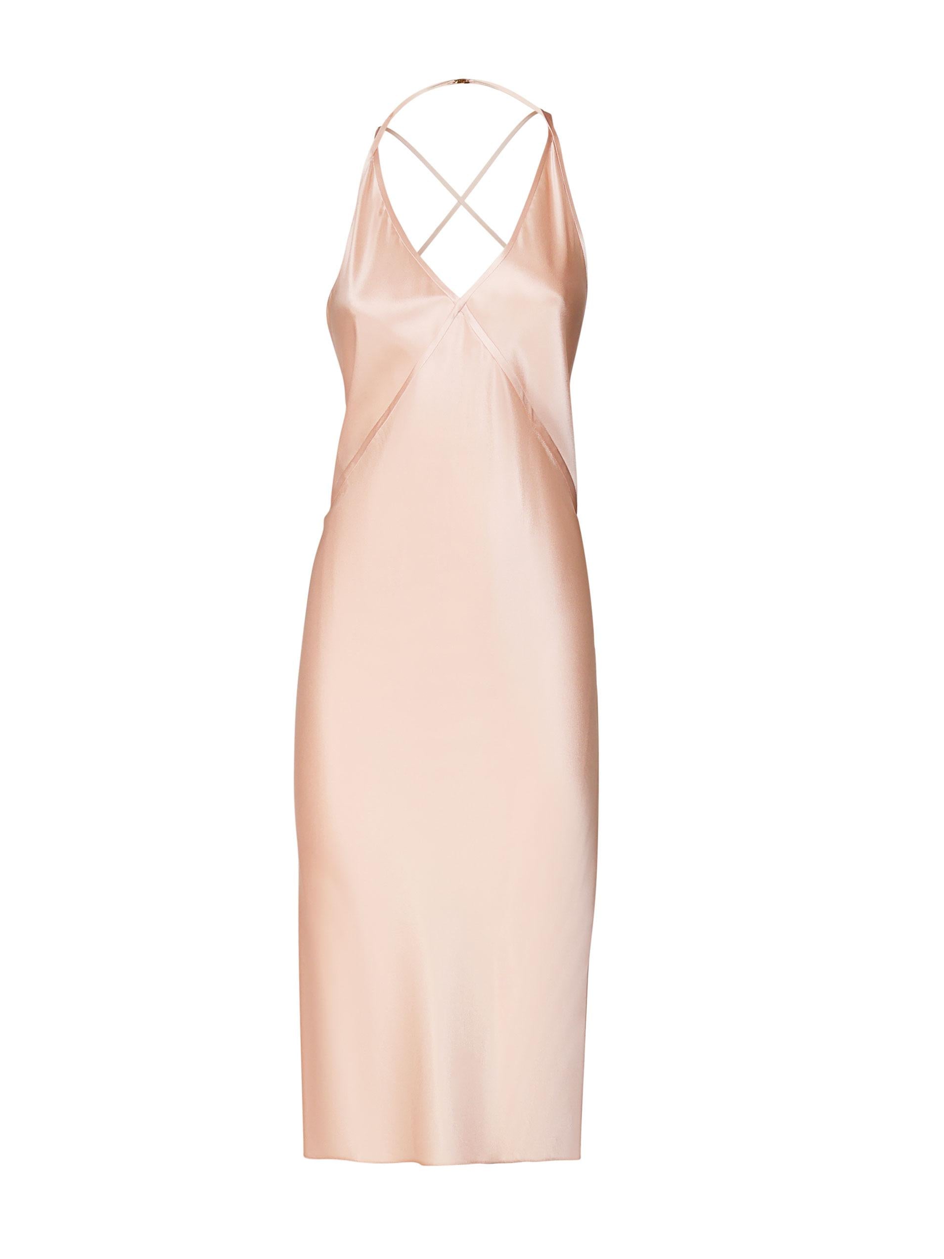 Abito sottoveste in seta di soia 797614 Y001W5697 SAINT LAURENT 