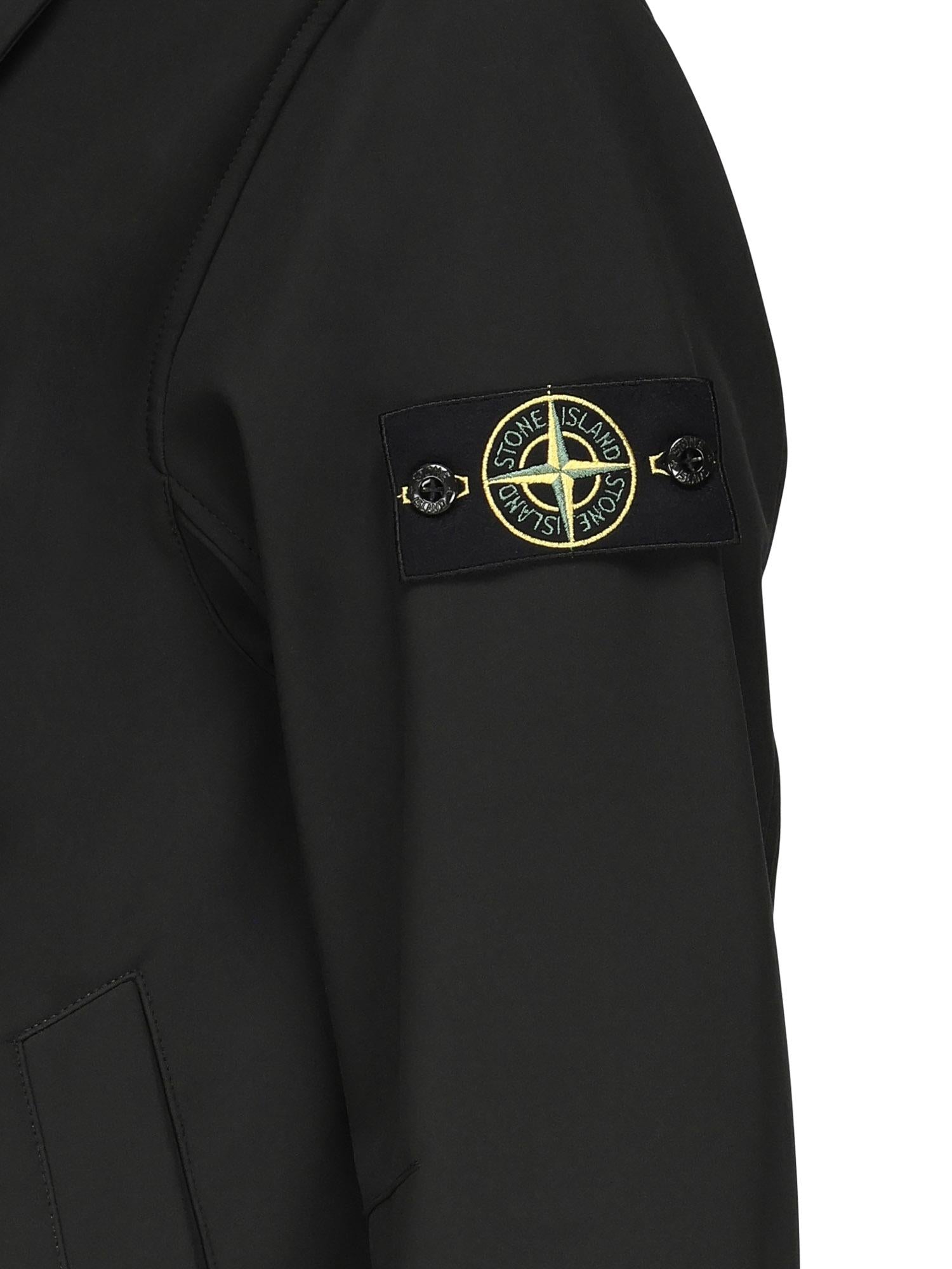 Shacket con zip e logo K2S15Q100003 S0B22V0029 STONE ISLAND 