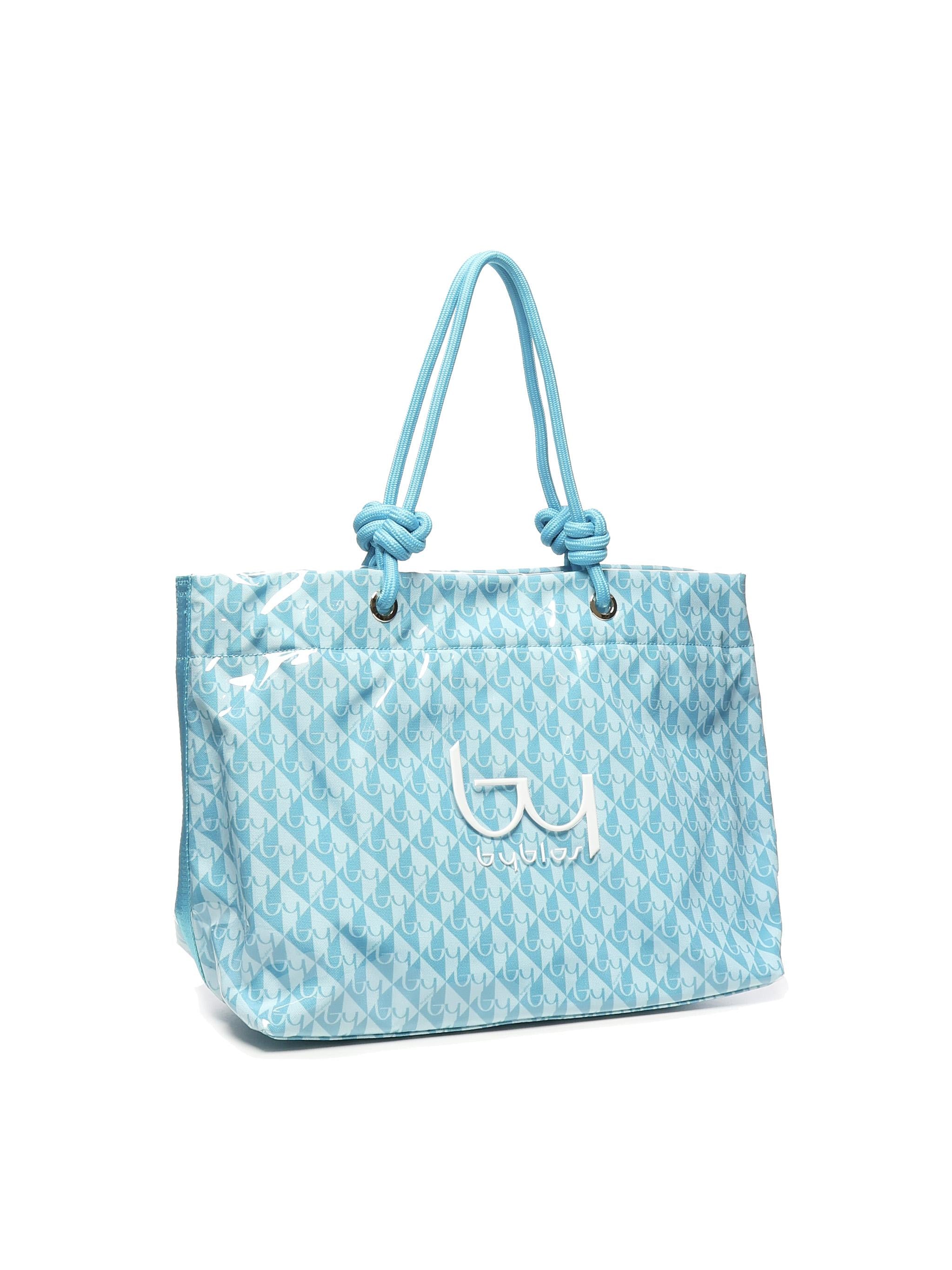 Shopper Aruba in PVC BYBS38A01A TURQUOISE BY BYBLOS 