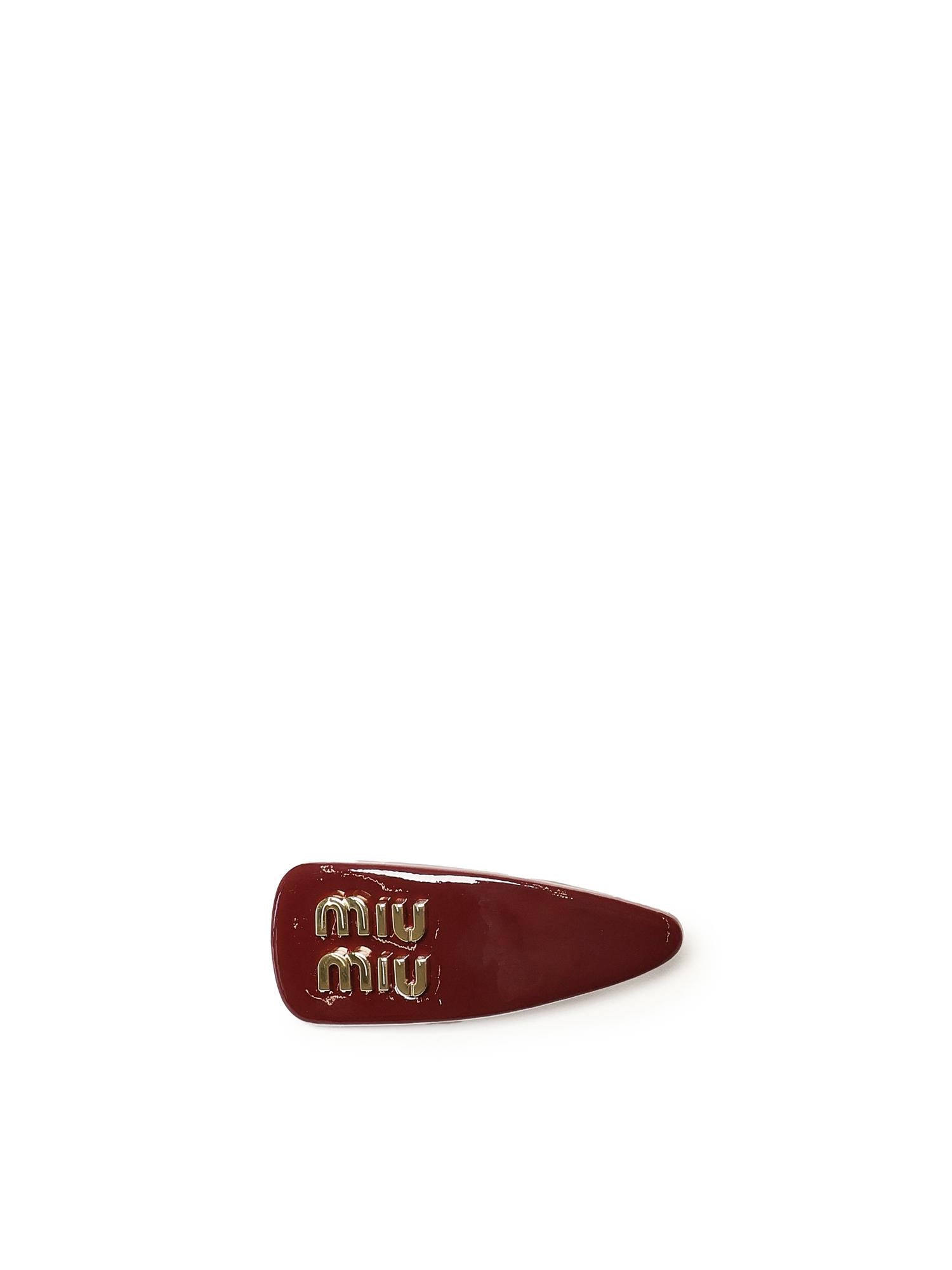 Fermaglio in pelle verniciata 5IF092 069F0D27 MIU MIU 