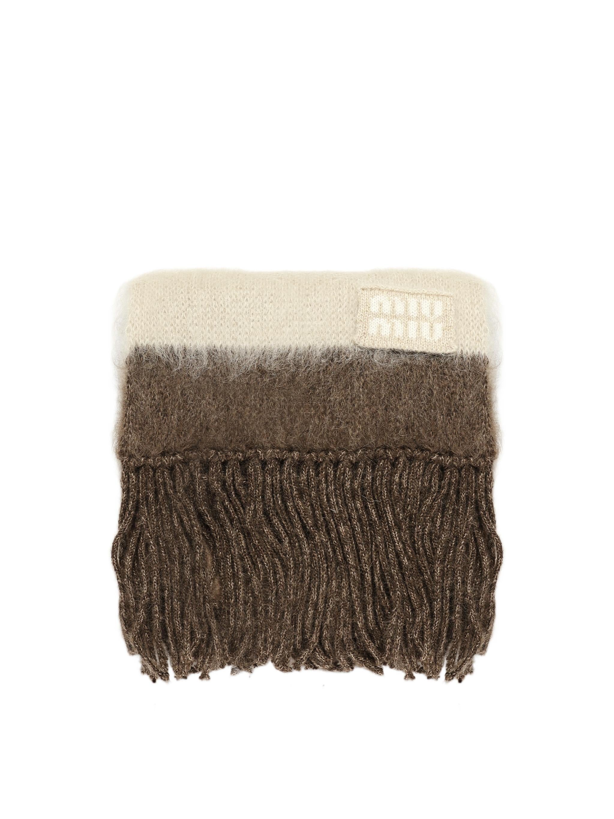 Sciarpa con logo ricamato 5FS094 2CVDF04BD MIU MIU 