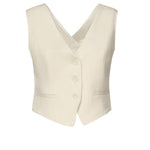 Gilet in twill di viscosa e lino DJ676 IF0041DXXX004 DONDUP 