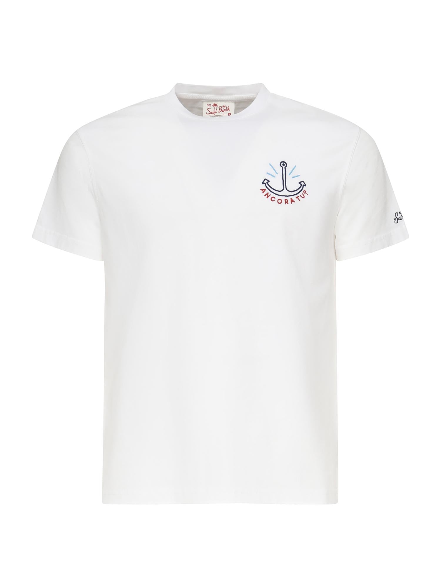 T-shirt Portofino con ricamo POT0001 05010H MC2 SAINT BARTH 