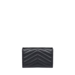 Portafogli envelope in grain de poudre 414404 BOW011000 SAINT LAURENT 