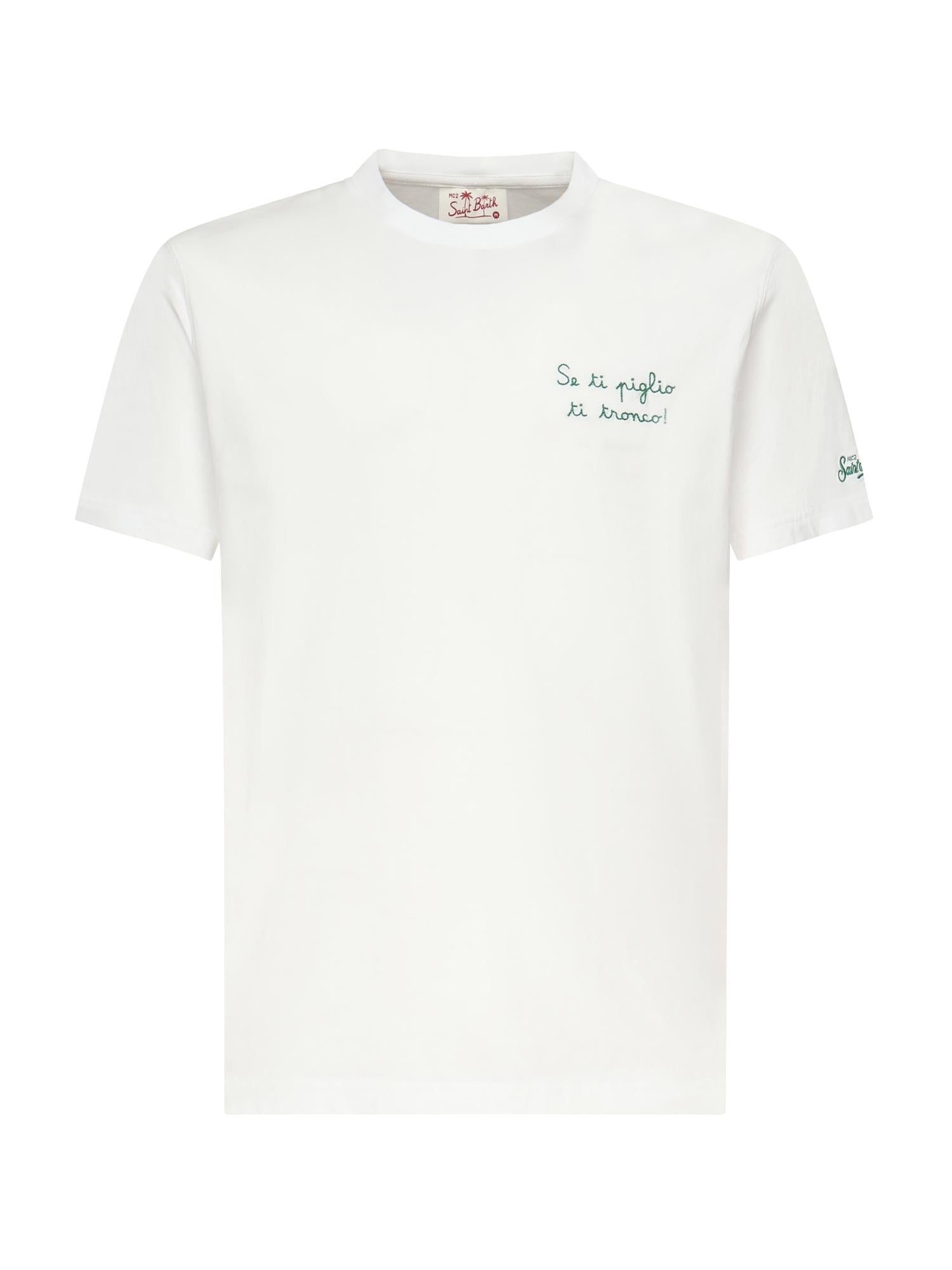 T-shirt Portofino con ricamo POT0001 05578H MC2 SAINT BARTH 