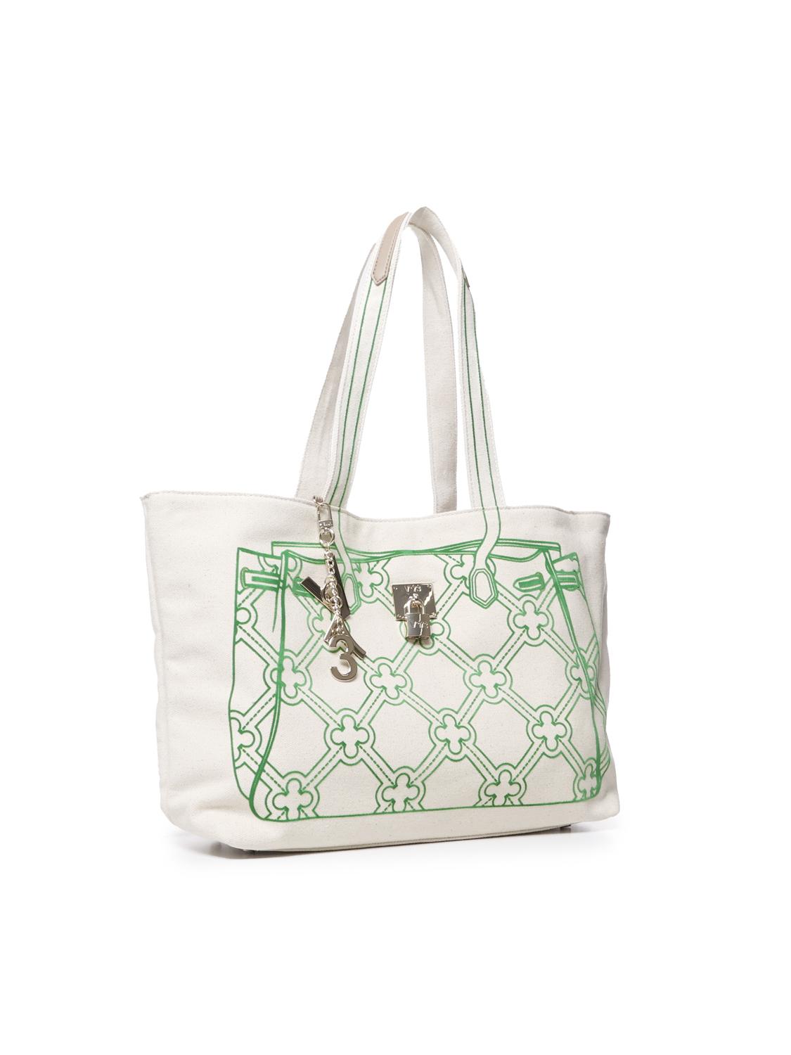 Borsa Must a tracolla in tela 73BS7RE01L MUSTNATUR/VERDE V° 73 