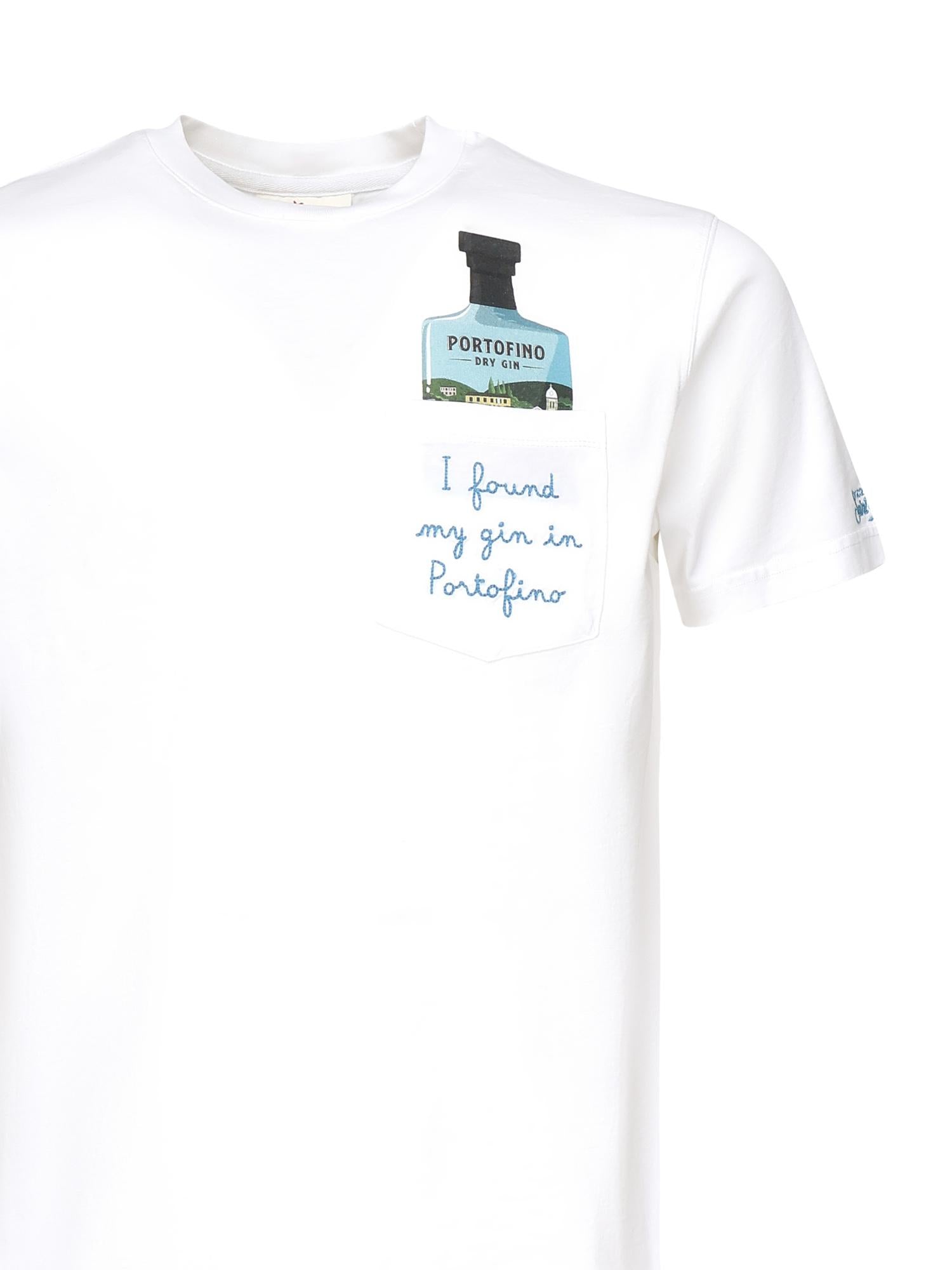 T-shirt Austin con ricamo e stampa AUS0001 05648H MC2 SAINT BARTH 