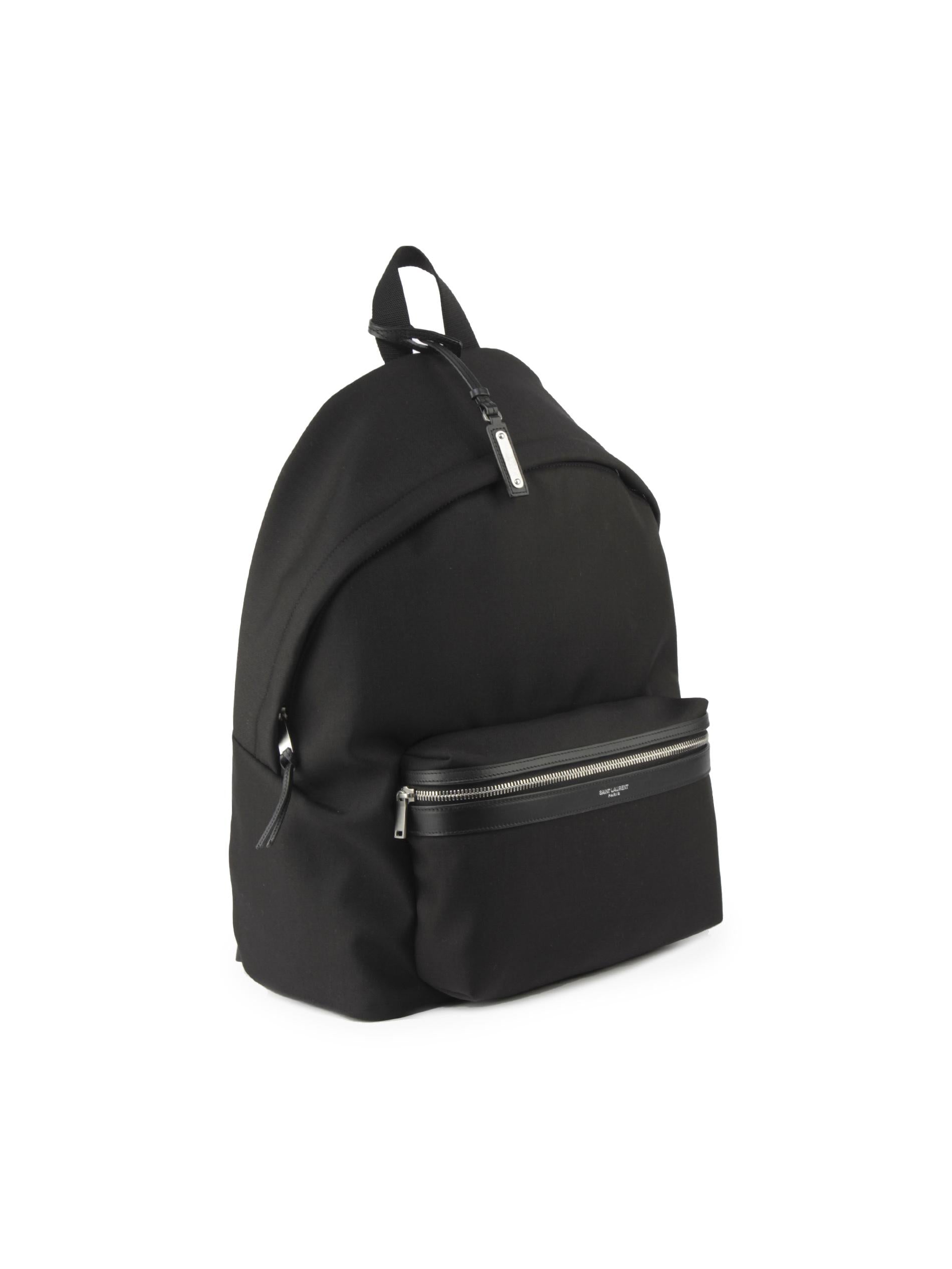 Zaino City in tela, nylon e pelle 534967 GIV3F1000 SAINT LAURENT 