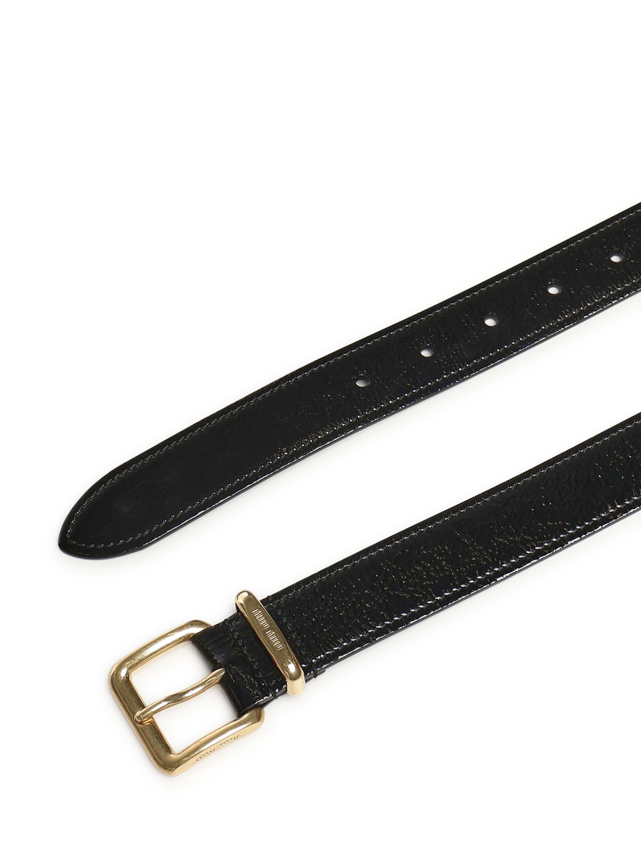 Cintura in pelle lucida<BR/> 5CC630 0DNTF0002 MIU MIU 