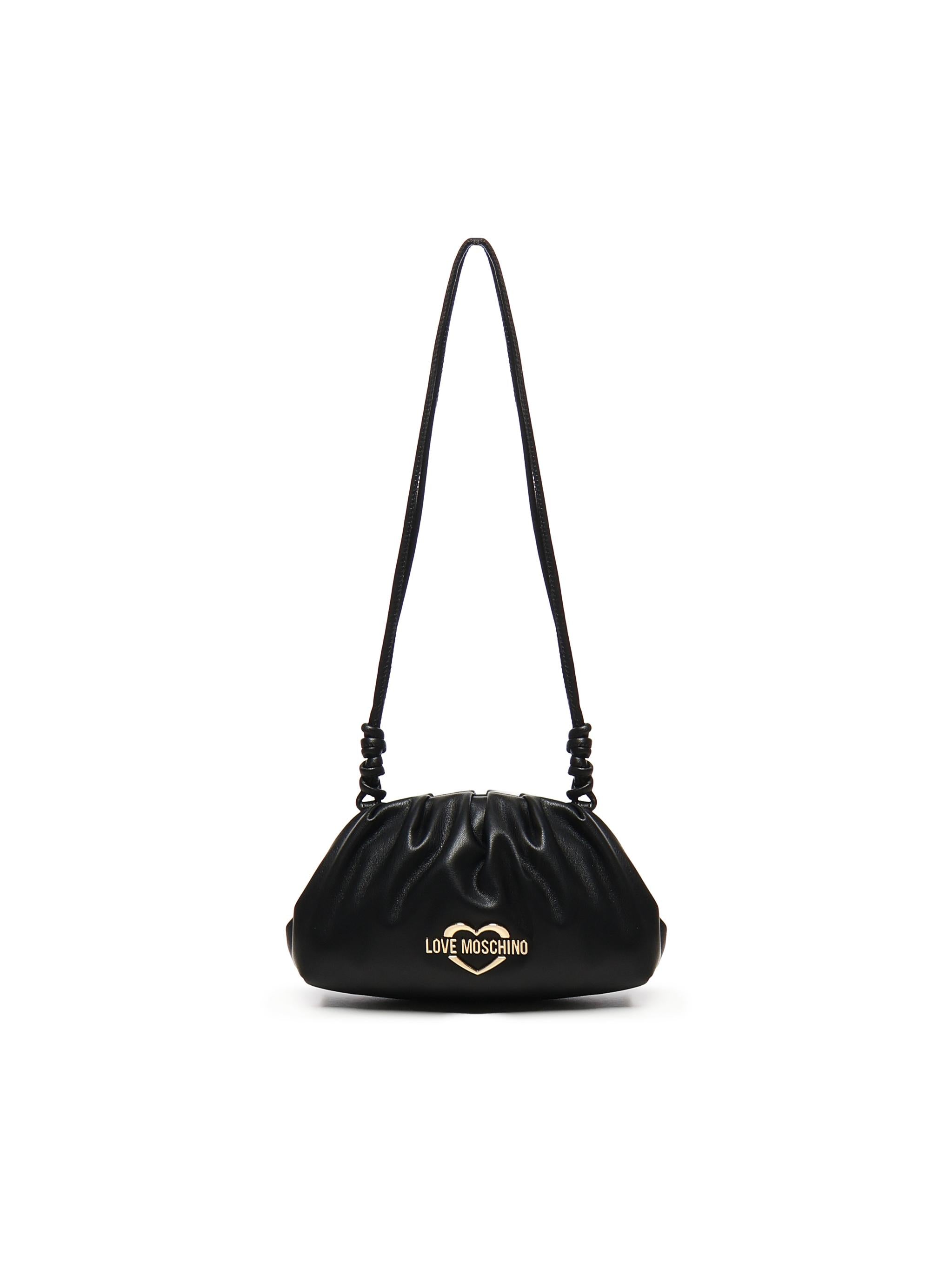 Borsa a tracolla in pelle<BR/> JC4286PP0MKK0 000 LOVE MOSCHINO 