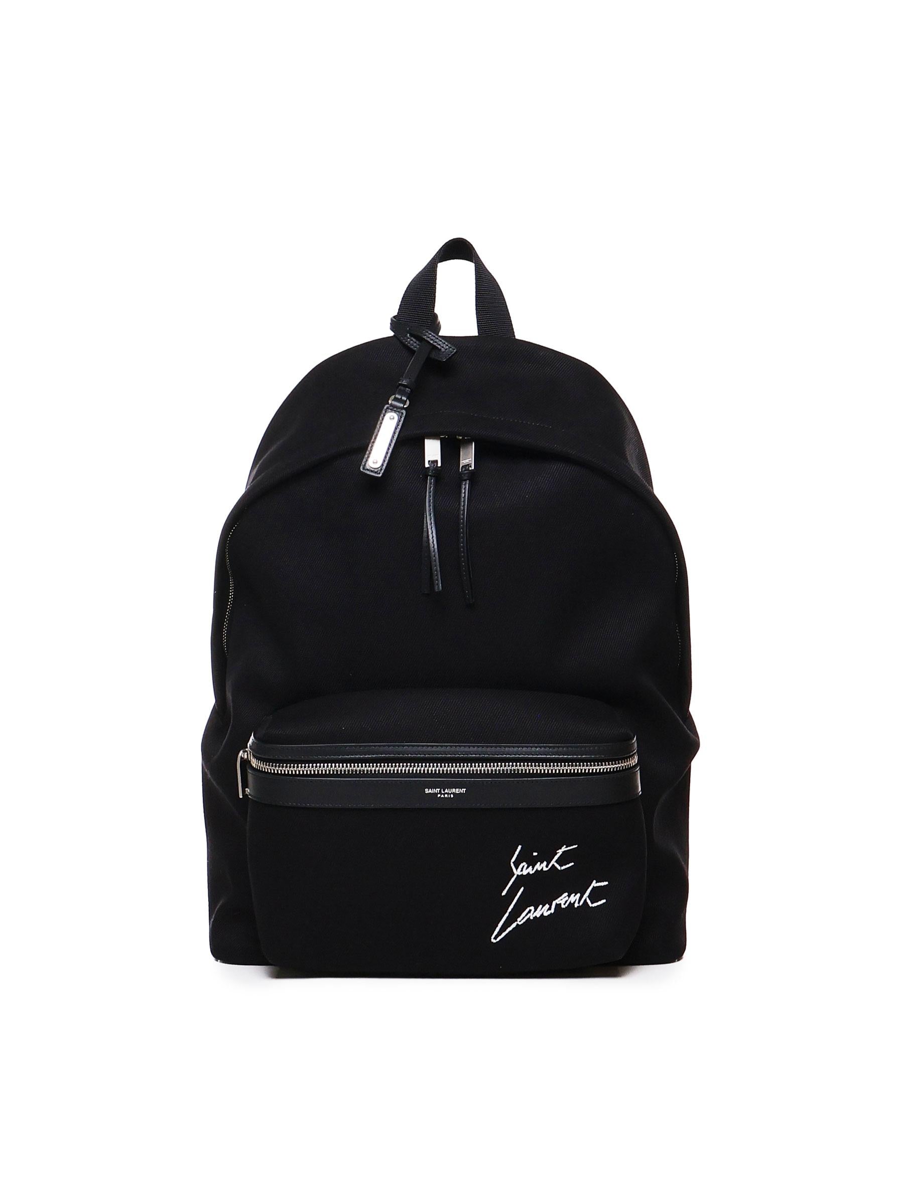 Zaino city ricamato in tela 534968 FAAVV1070 SAINT LAURENT 