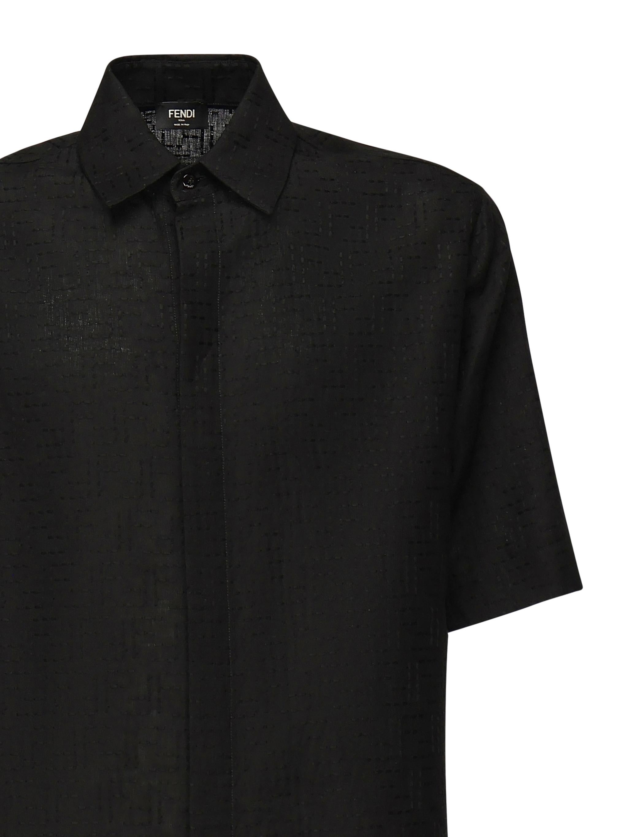 Camicia in Jacquard FF di lino FS1317 AU6YF0QA1 FENDI 