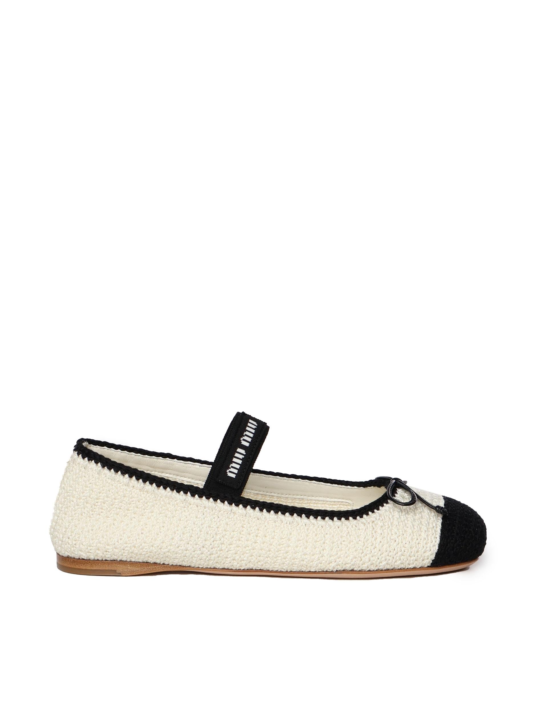 Ballerine in pelle 5F138E 2CQ2F0A72 MIU MIU 