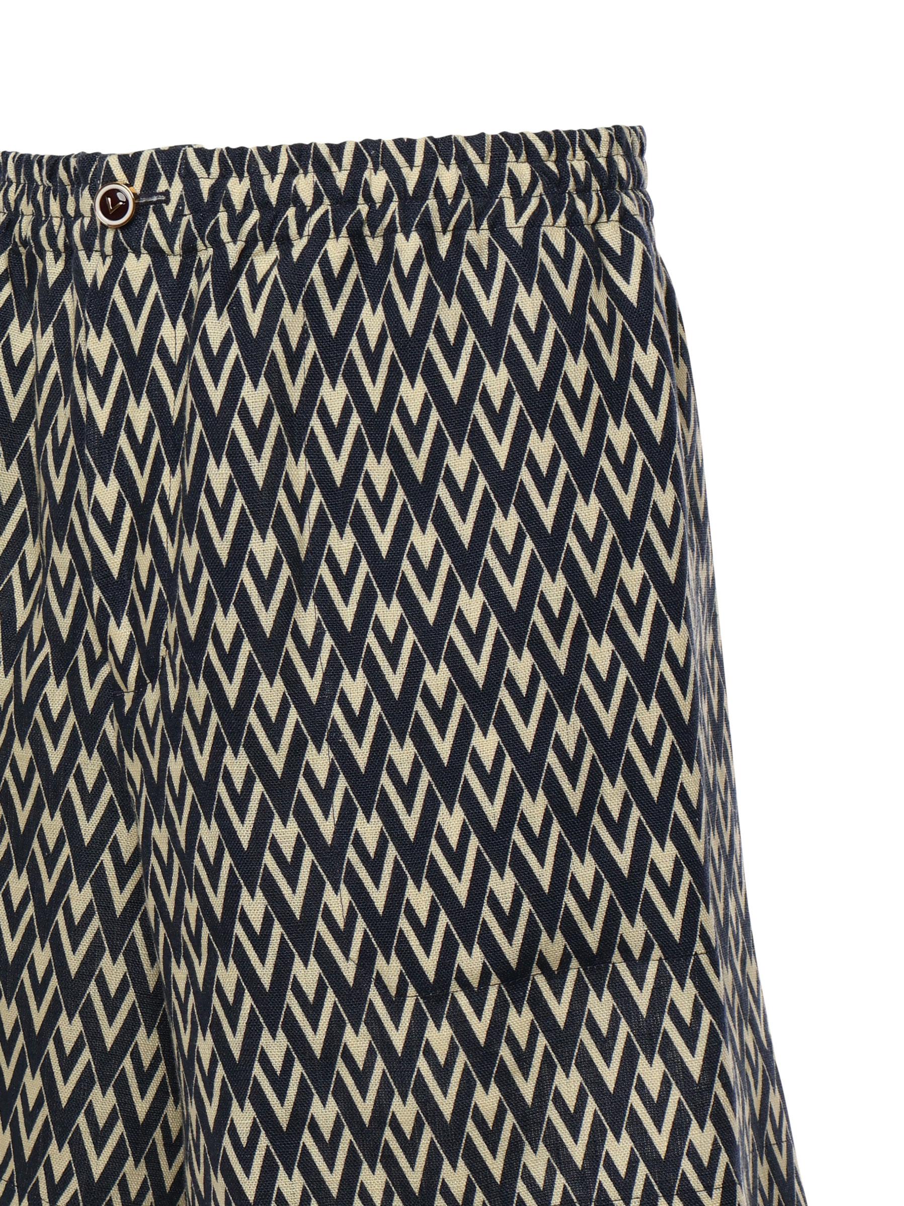 Bermuda in popeline di cotone con stampa Toute la V all over<BR/> 6V3RDE35 AK2QTD VALENTINO GARAVANI 