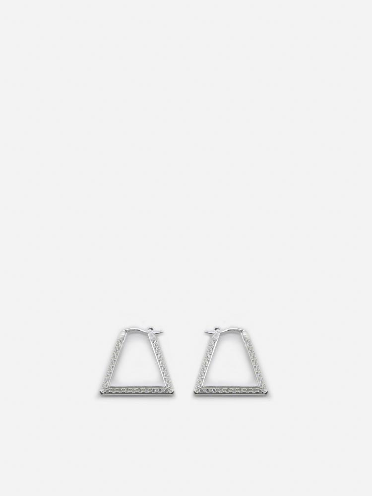 Orecchini in argento sterling con zirconi 688731 VL9199000 BOTTEGA VENETA 