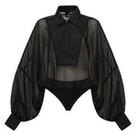 Body in chiffon e popeline 105571 A2VNZ99 PINKO 