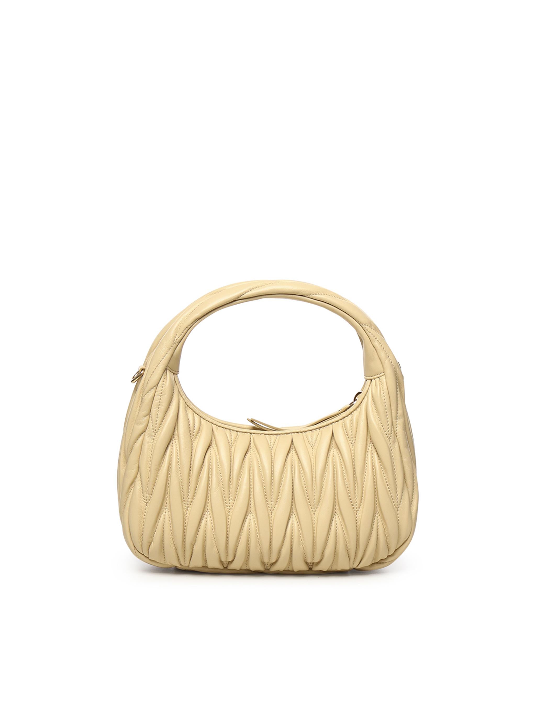 Borsa hobo Wander in nappa matelassé 5BC125 AN88F0K57 MIU MIU 