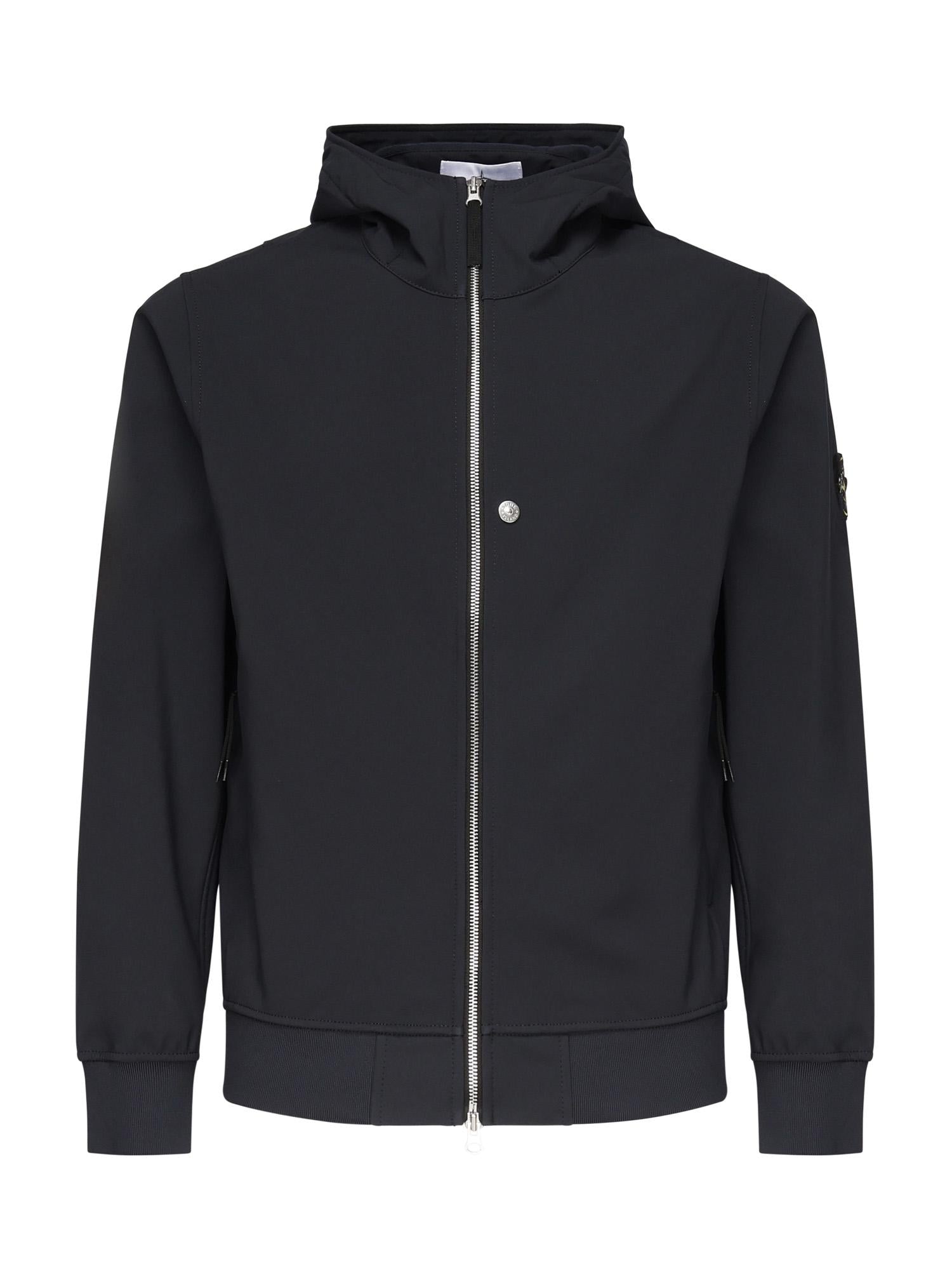 Giacca con zip e logo<BR/> K2S15Q100004 S0B22V0020 STONE ISLAND 