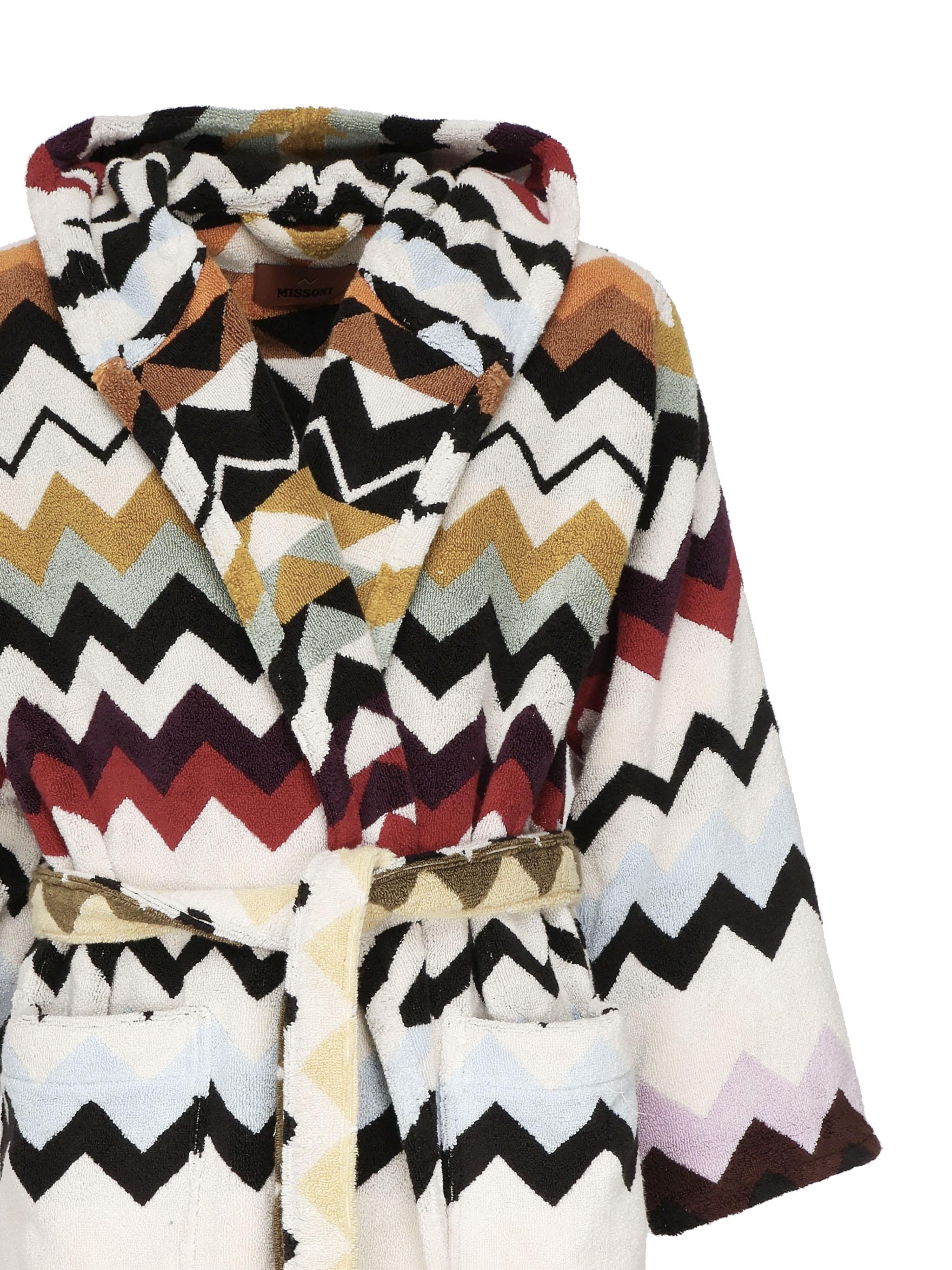 Accappatoio con cappuccio Murrina 1E3AC99101 100 MISSONI HOME 
