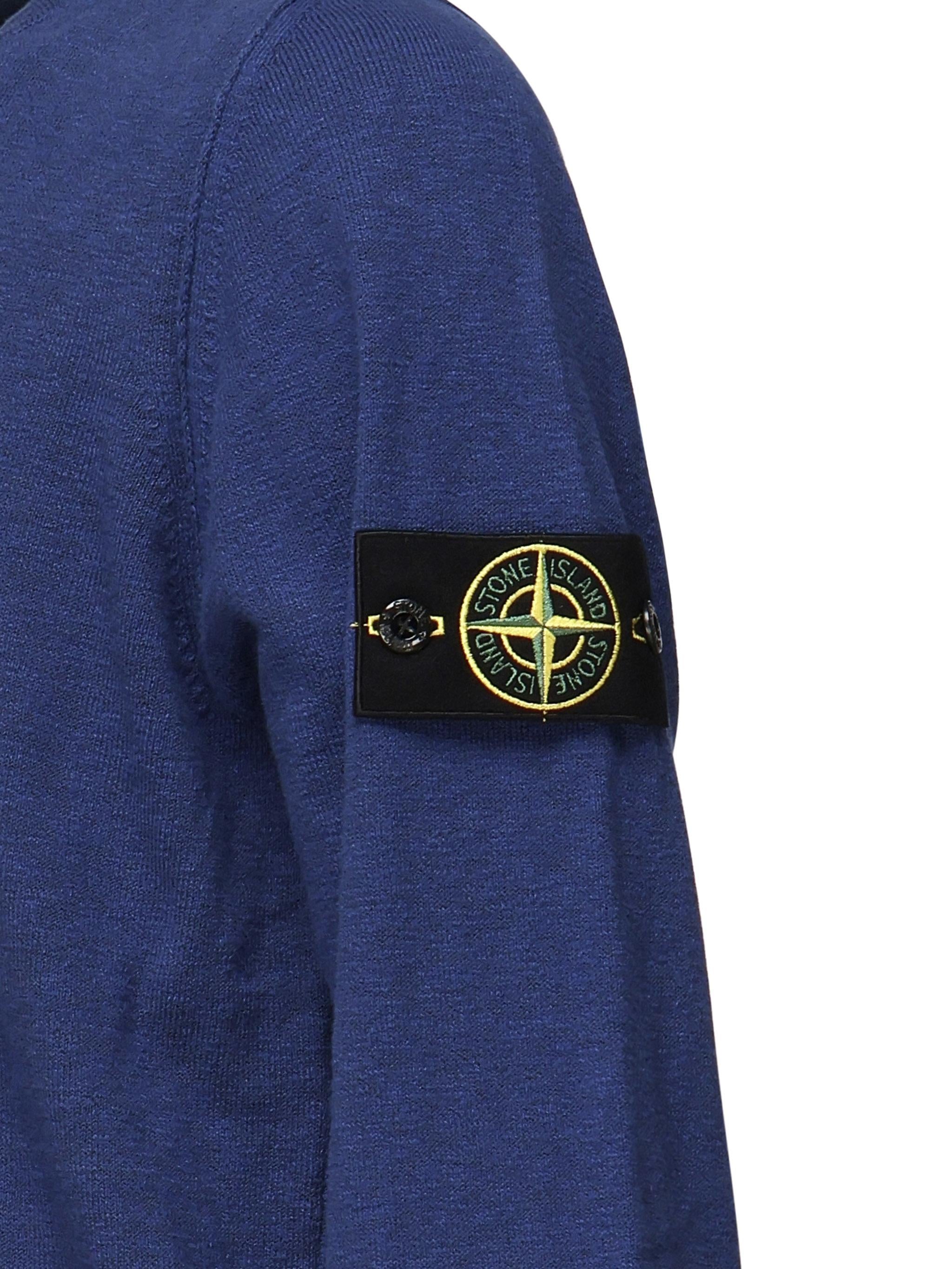 Maglione girocollo con piccoli risvolti K1S155100052 S00B0V1022 STONE ISLAND 