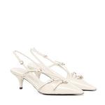Décolleté slingback in vernice con fibbie 5I013E 69F0304 MIU MIU 