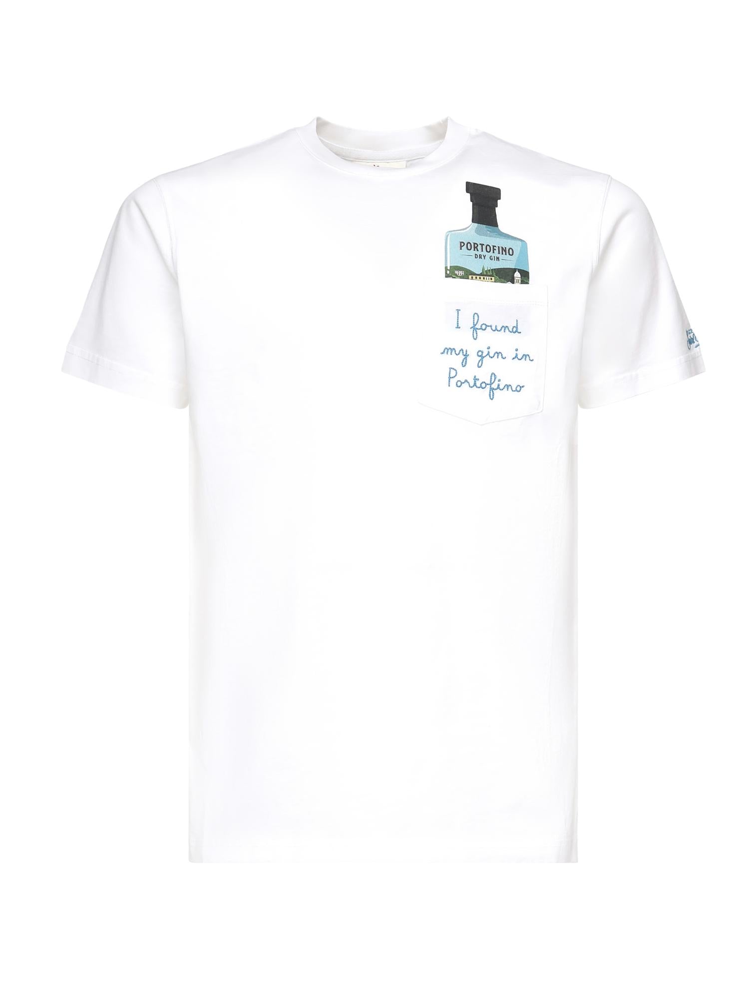 T-shirt Austin con ricamo e stampa AUS0001 05648H MC2 SAINT BARTH 