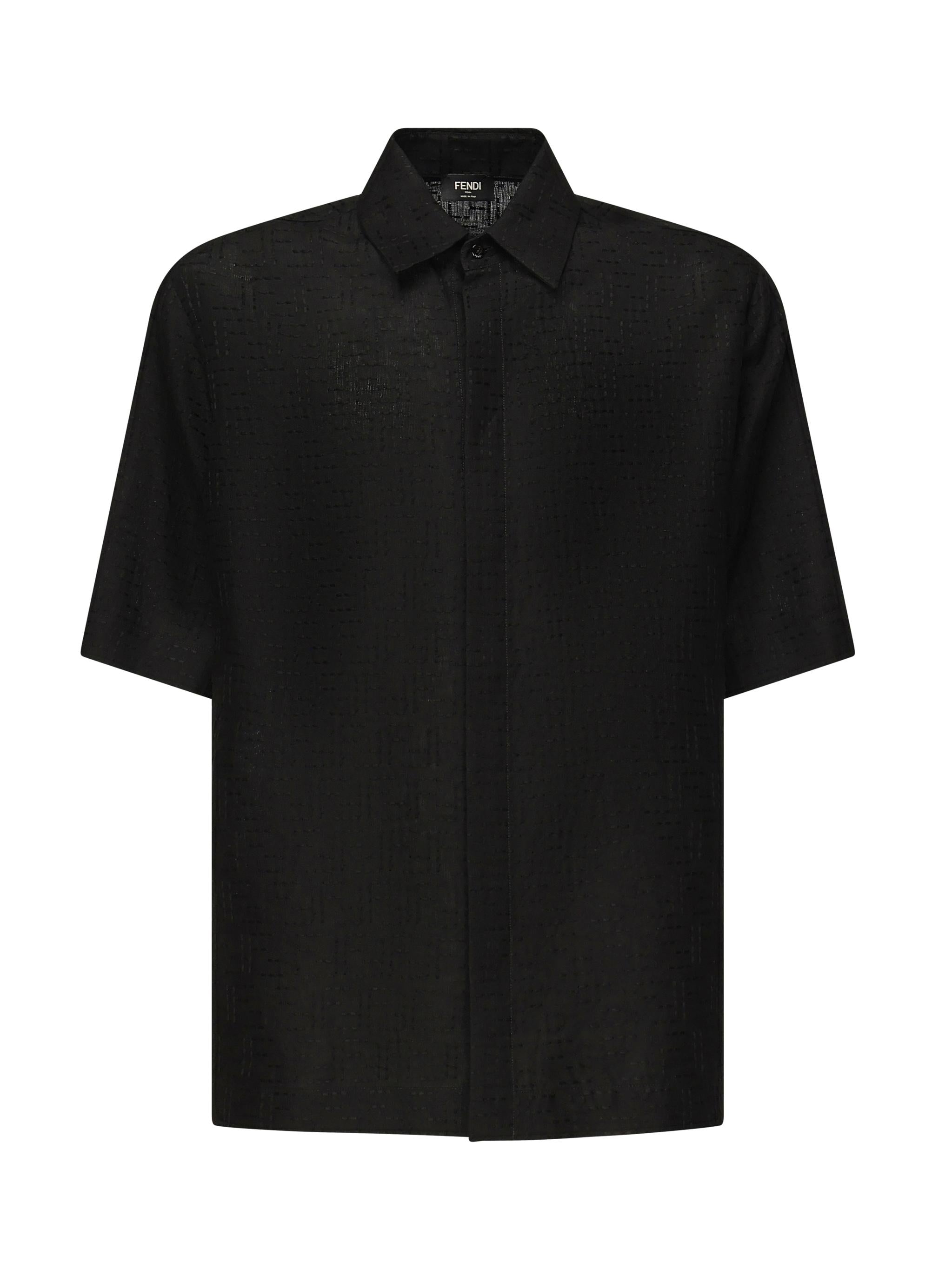 Camicia in Jacquard FF di lino FS1317 AU6YF0QA1 FENDI 