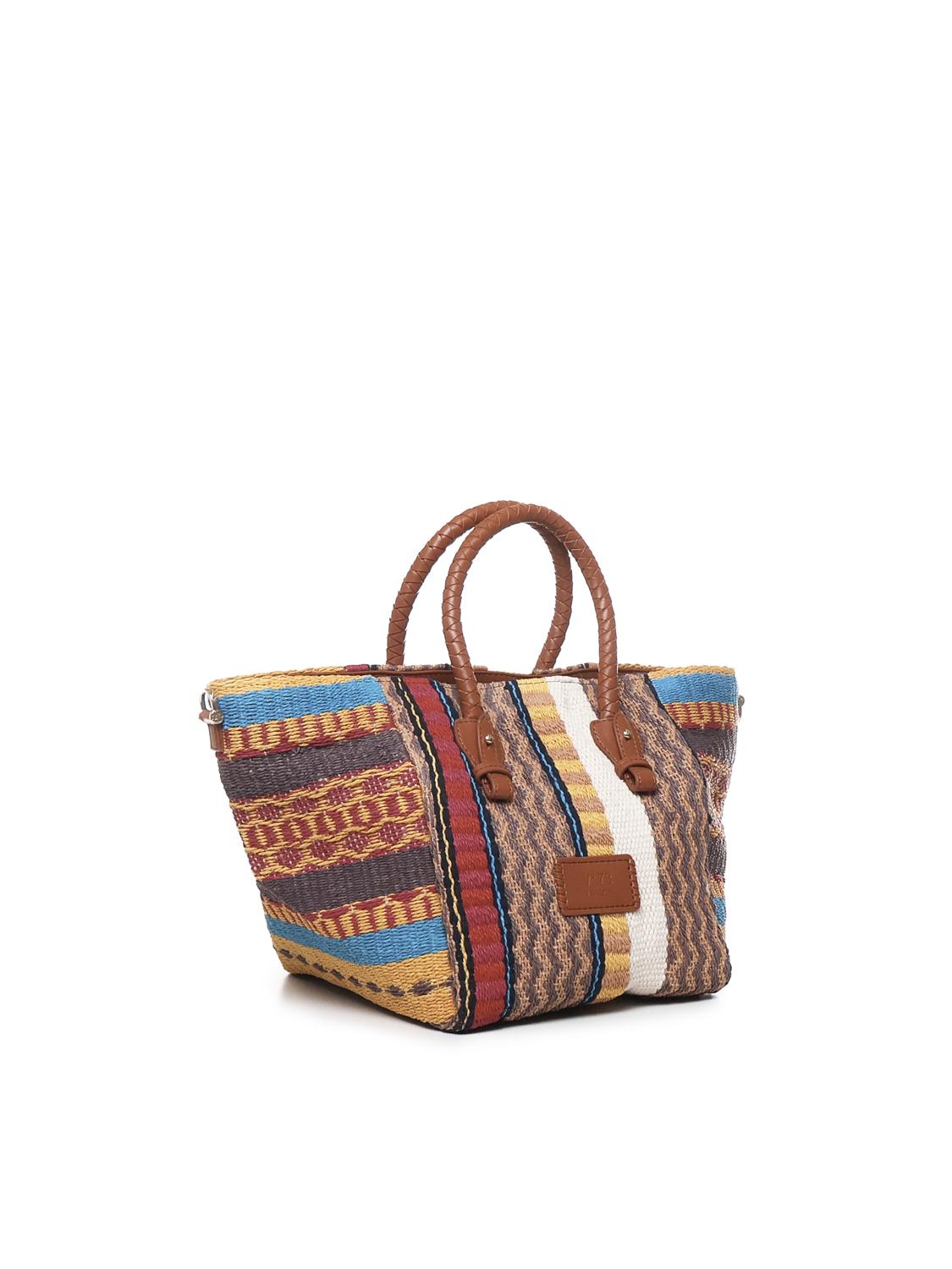 Borsa Parrot in canvas 73BS7OI03 PARROTCUOIO/MULTICOLOR V° 73 