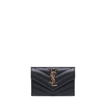 Portafogli envelope in grain de poudre 414404 BOW011000 SAINT LAURENT 