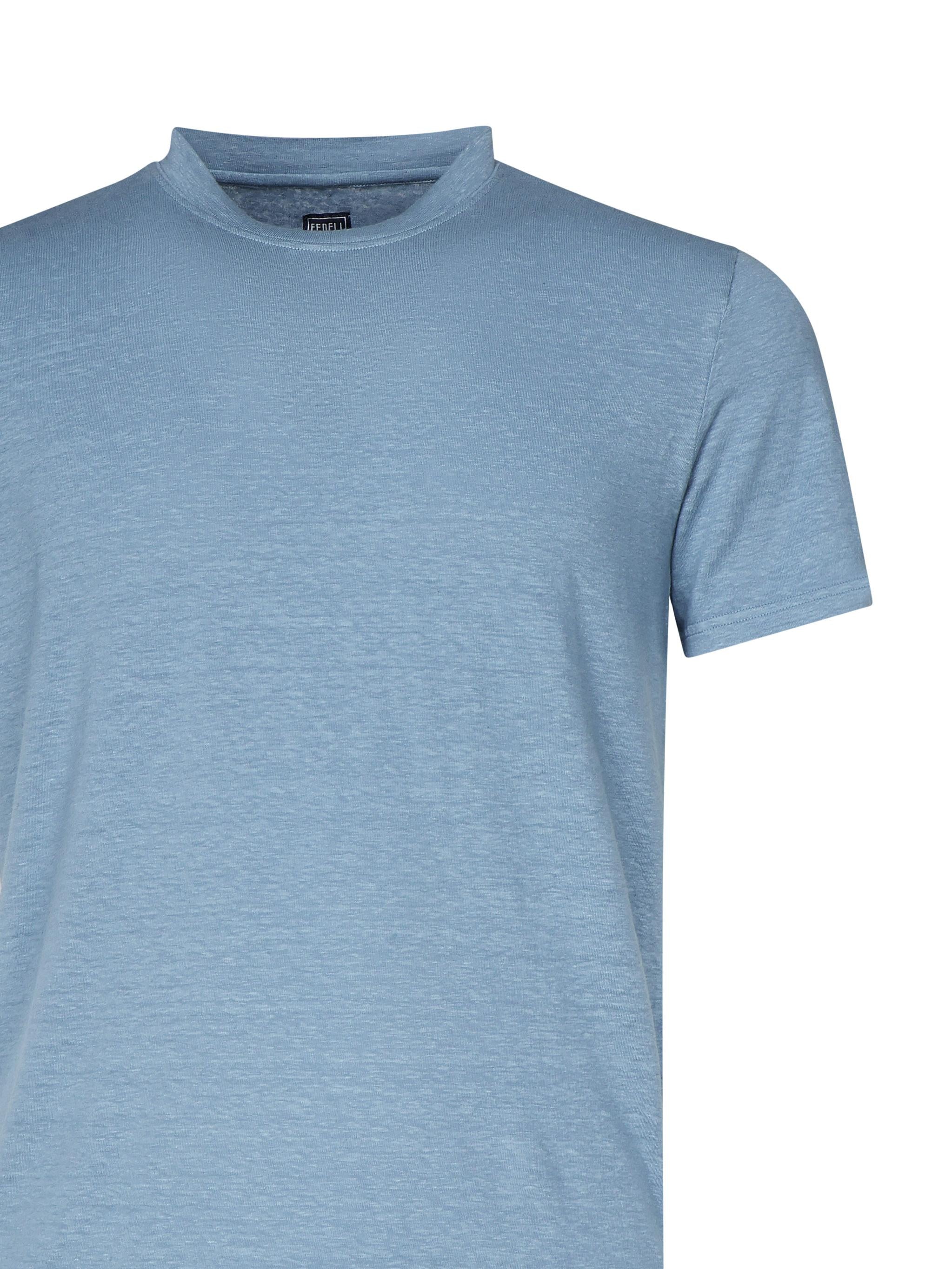 T-shirt manica corta in lino 8UED0151 917 FEDELI 